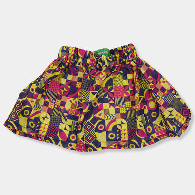 Infant Girls Short Skirt Neon Abstract- Multi