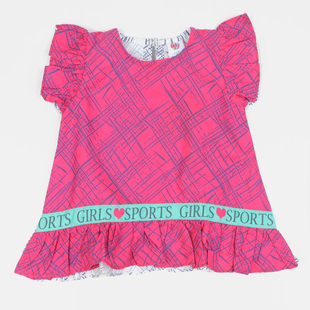 Infant Girls Digital Print Casual Top FT101 - Magenta