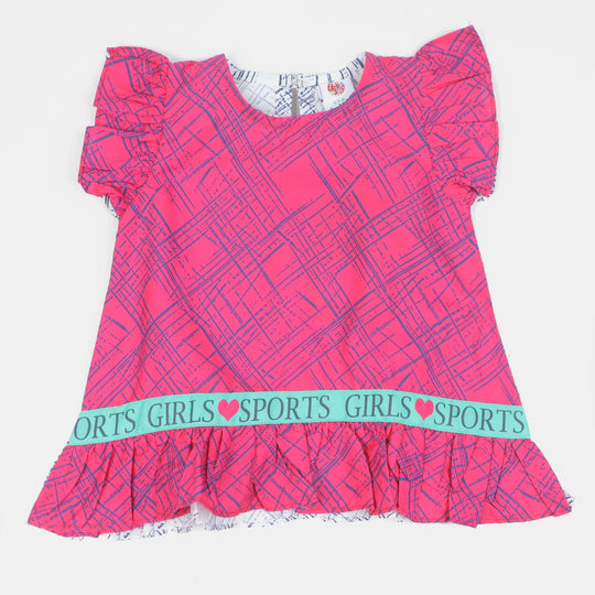 Infant Girls Digital Print Casual Top FT101 - Magenta