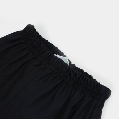 Infant Girls Culottes With Lace - BLACK