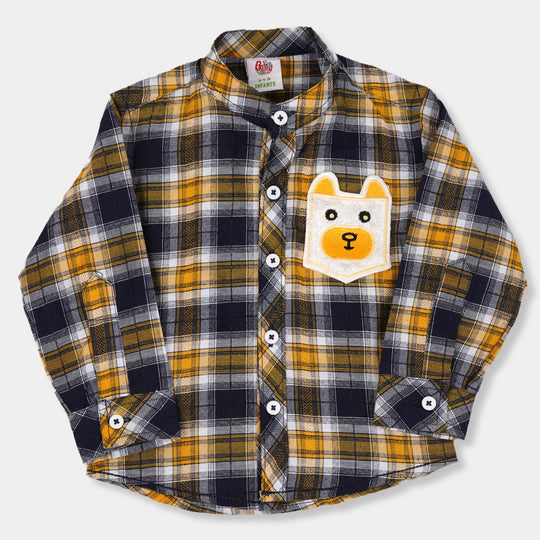 Infant Boys Casual Shirt Bear -Y-Check