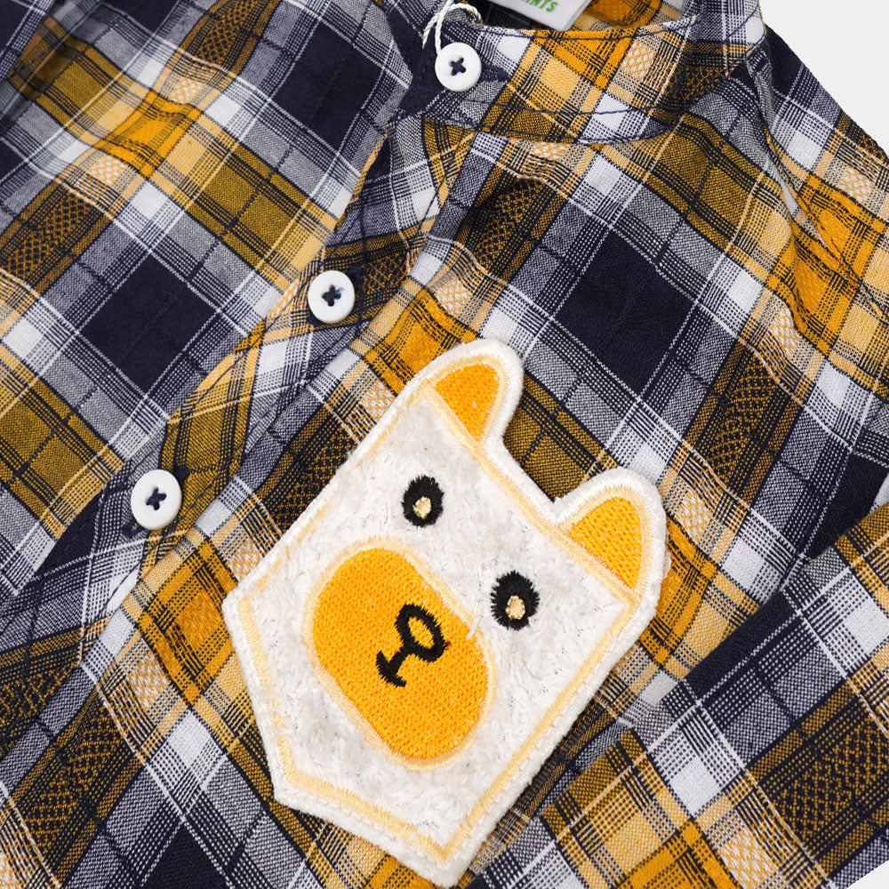 Infant Boys Casual Shirt Bear -Y-Check