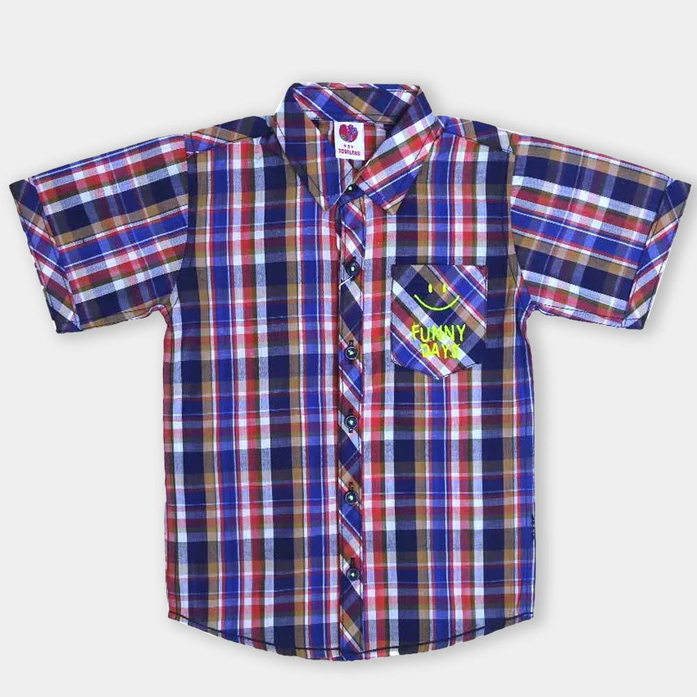 Infant Funny Days Casual Shirt For Boys -  R&B Check