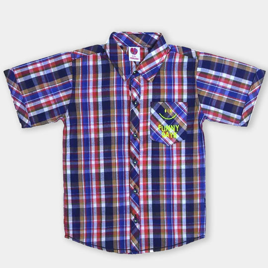 Infant Funny Days Casual Shirt For Boys -  R&B Check