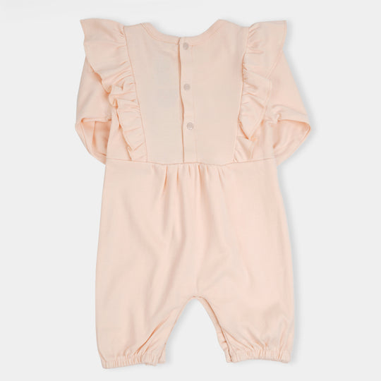 Infant Girls Knitted Romper Be Kind - Light Peach