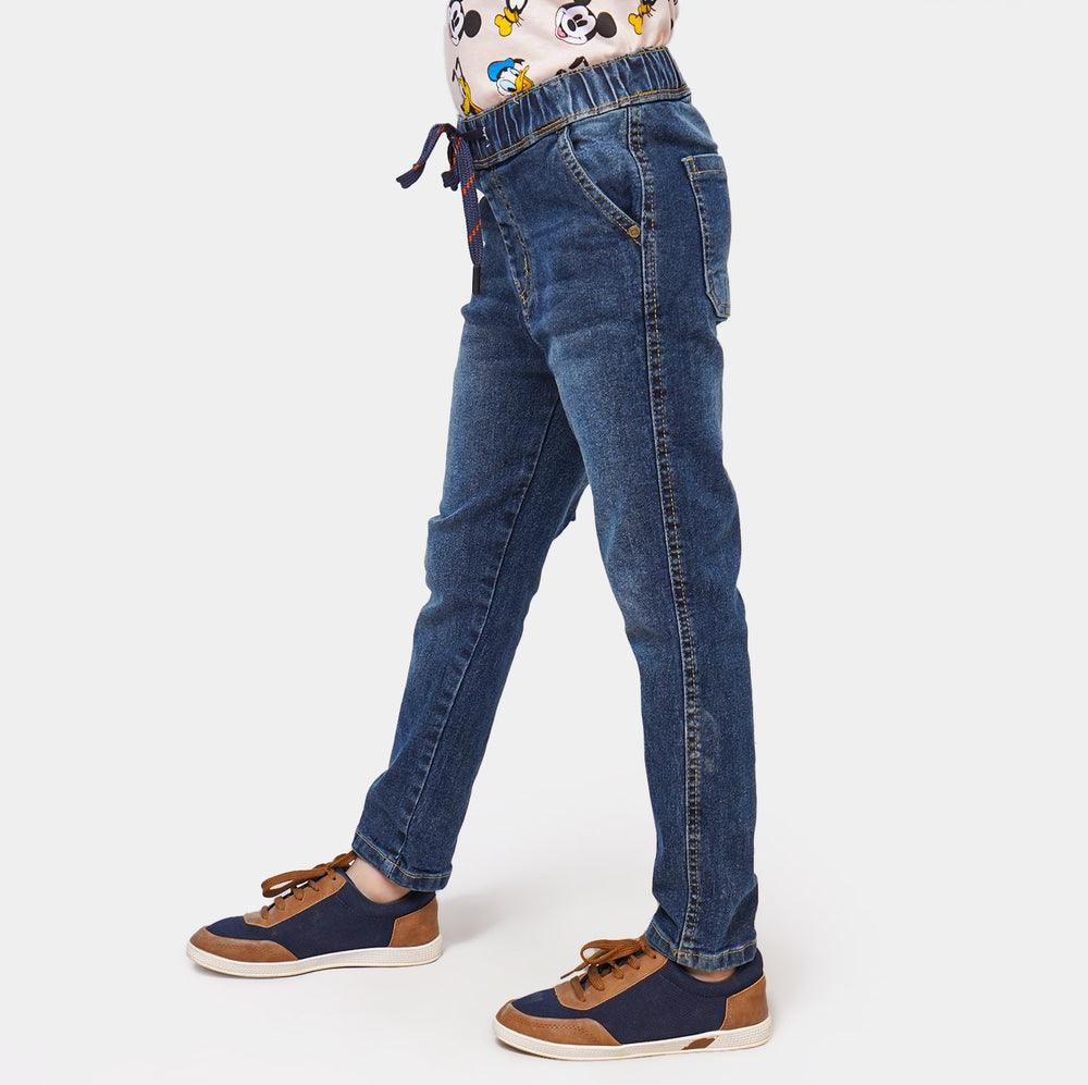 Boys Pant Denim Street Style-Dark Blue