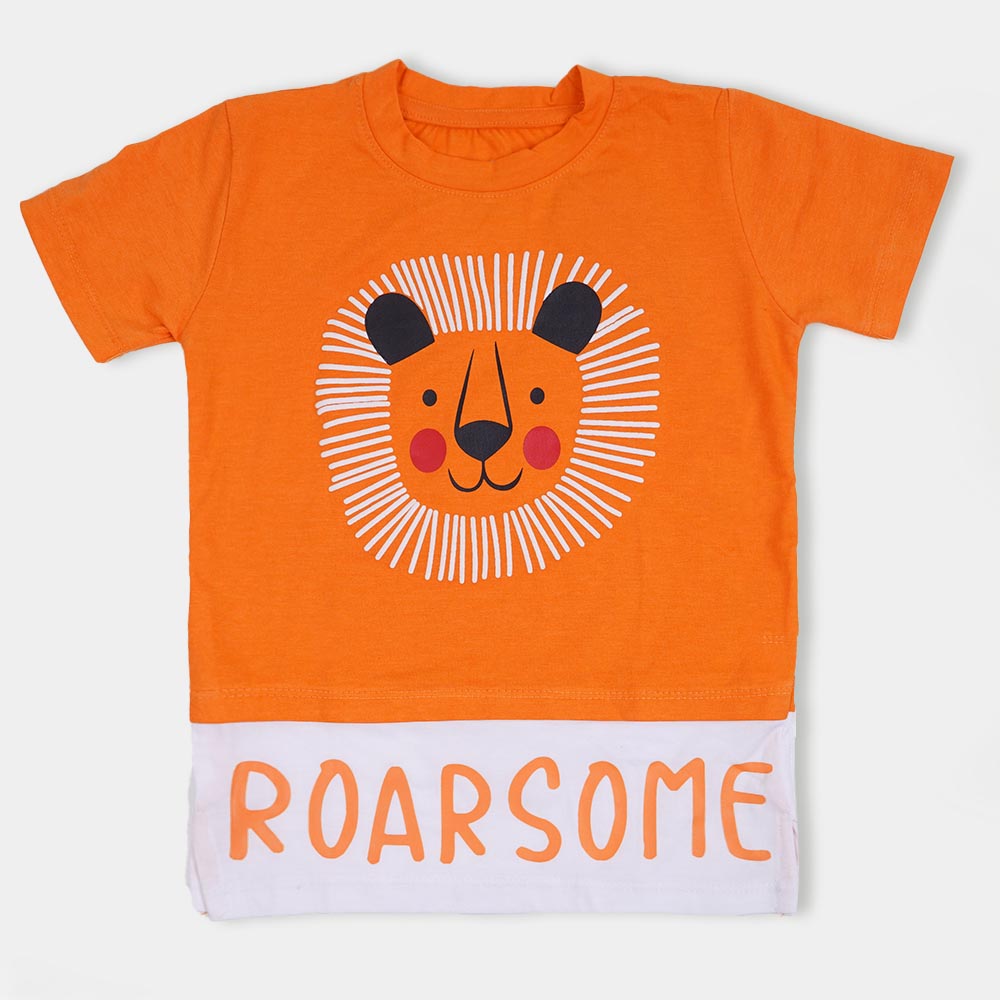 Boys T-Shirt Roar Some E-C - ORANGE