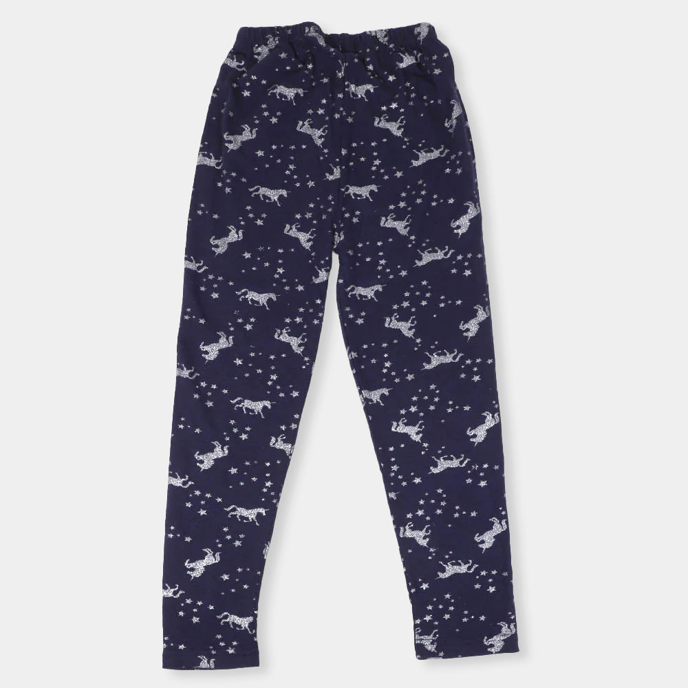 Infant Girls Tights Printed Mix E-C  - D.Blue