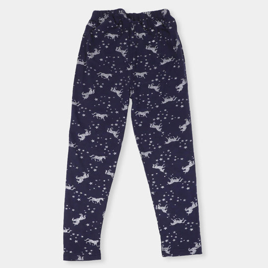 Infant Girls Tights Printed Mix E-C  - D.Blue