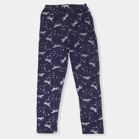 Infant Girls Tights Printed Mix E-C  - D.Blue