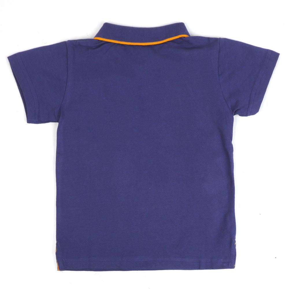 Boys Basic Polo E-C  - Navy Blue