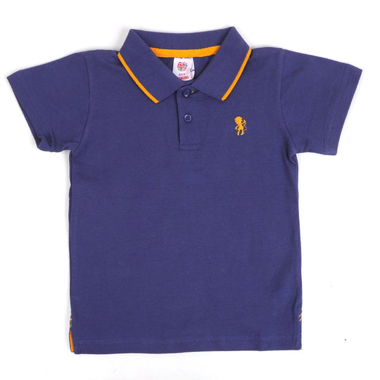 Boys Basic Polo E-C  - Navy Blue