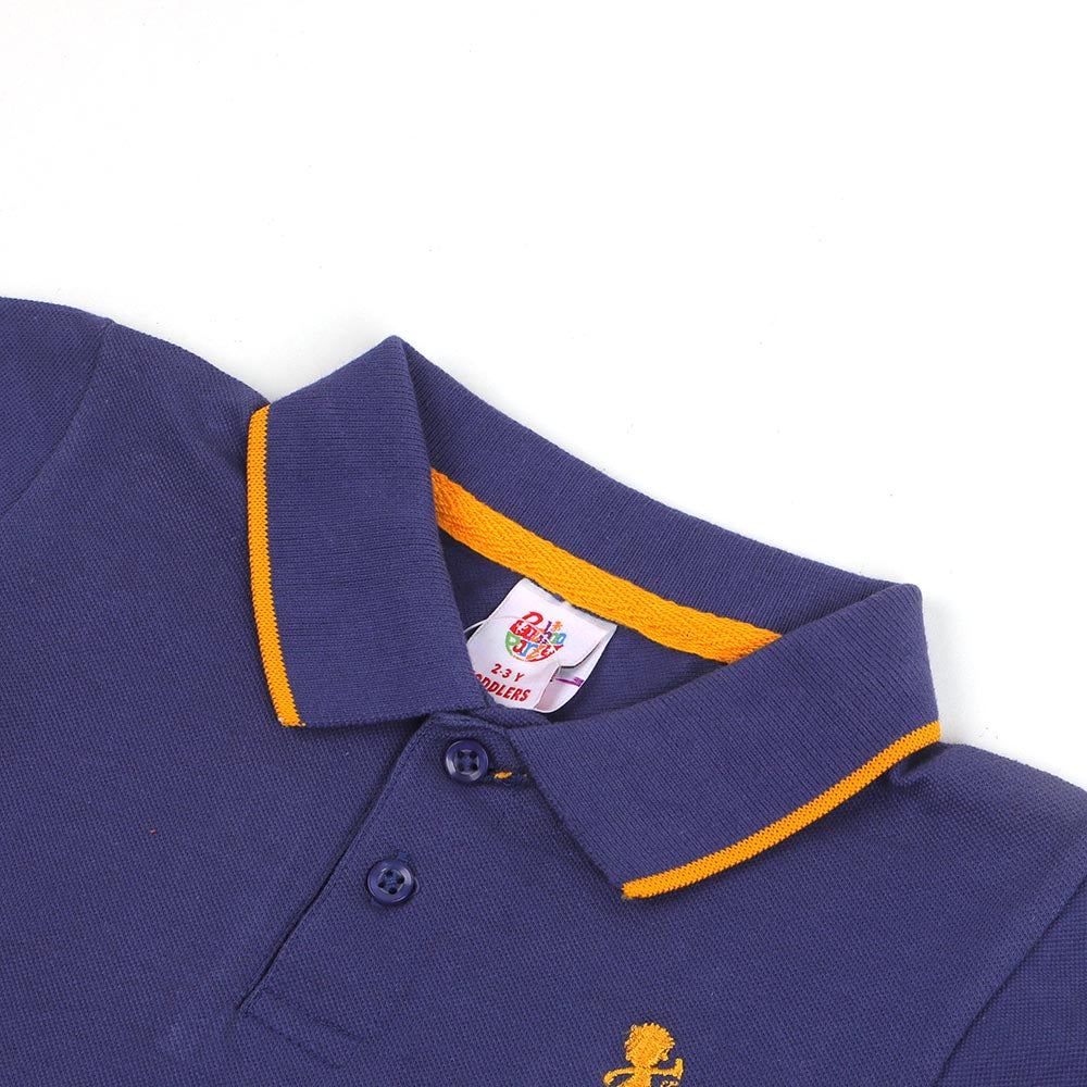 Boys Basic Polo E-C  - Navy Blue