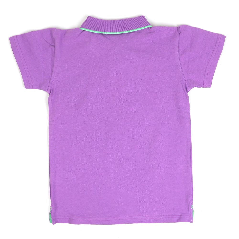 Boys Basic Polo E-C  - Purple