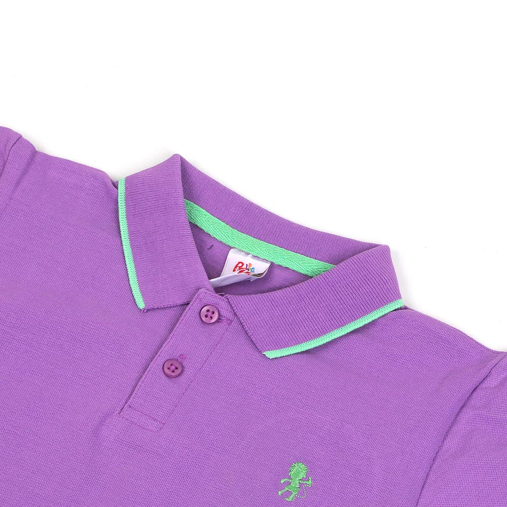 Boys Basic Polo E-C  - Purple