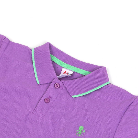 Boys Basic Polo E-C  - Purple