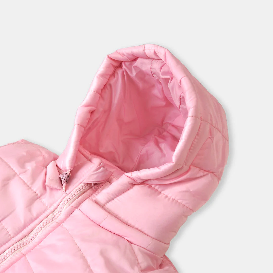 Girls Quilted Zipper Jacket Basic - Pink