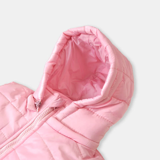 Girls Quilted Zipper Jacket Basic - Pink