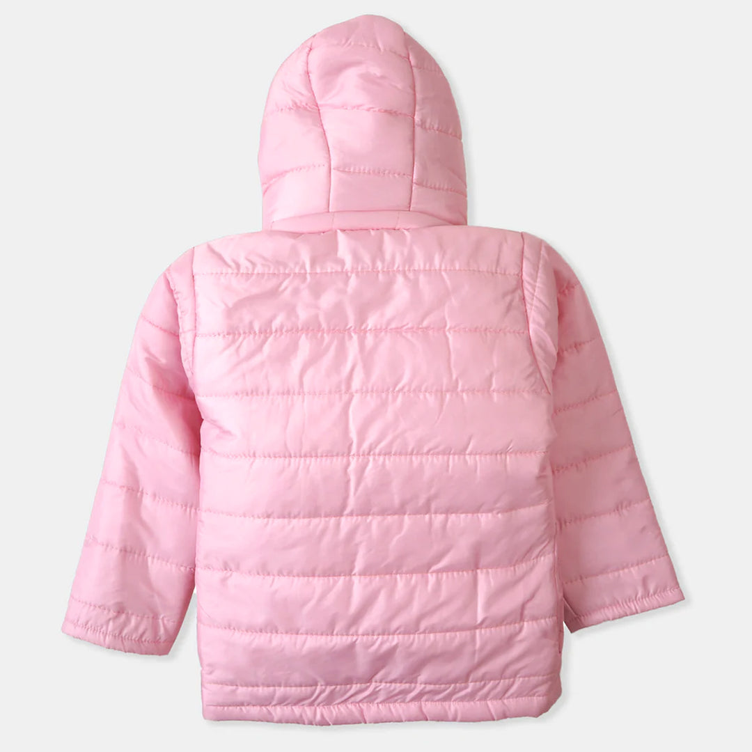 Girls Quilted Zipper Jacket Basic - Pink