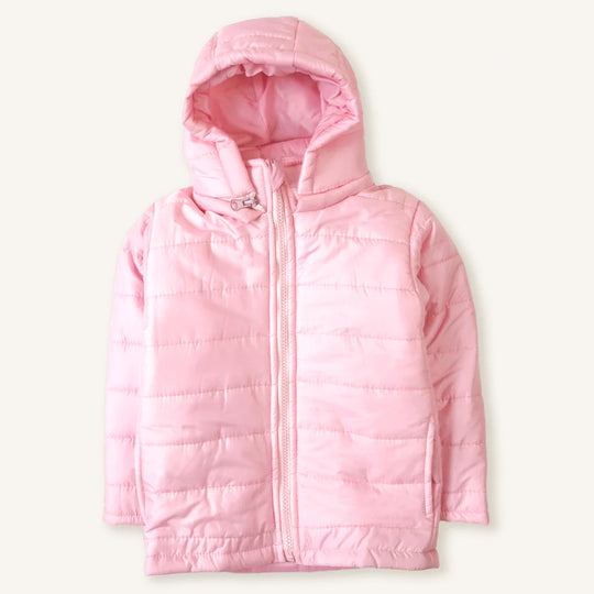 Girls Quilted Zipper Jacket Basic - Pink