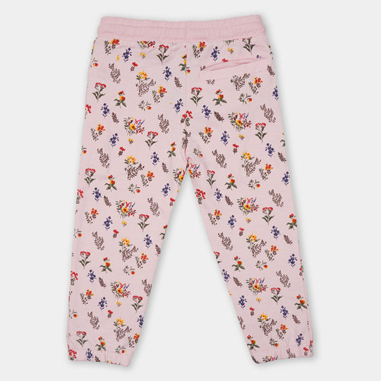 Girls Jersey Pyjama AOP Flowers - L.Pink