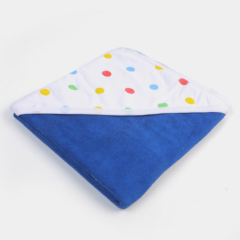 Baby Bath Towel Single - Dot Navy Blue
