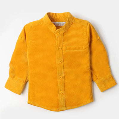 Infant Boys Casual Shirt Corduroy W22 - Mustard