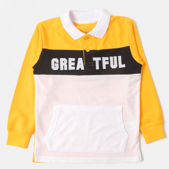 Boys Polo F/S Greatful - Amber Yellow