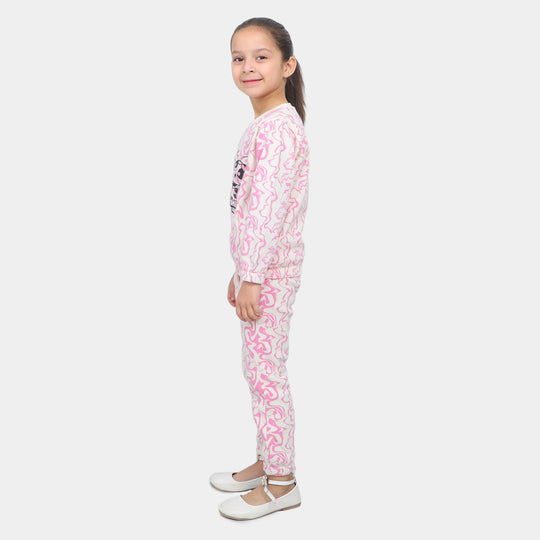 Girls 2 PCs Suit Character Girls - Purple/Cream