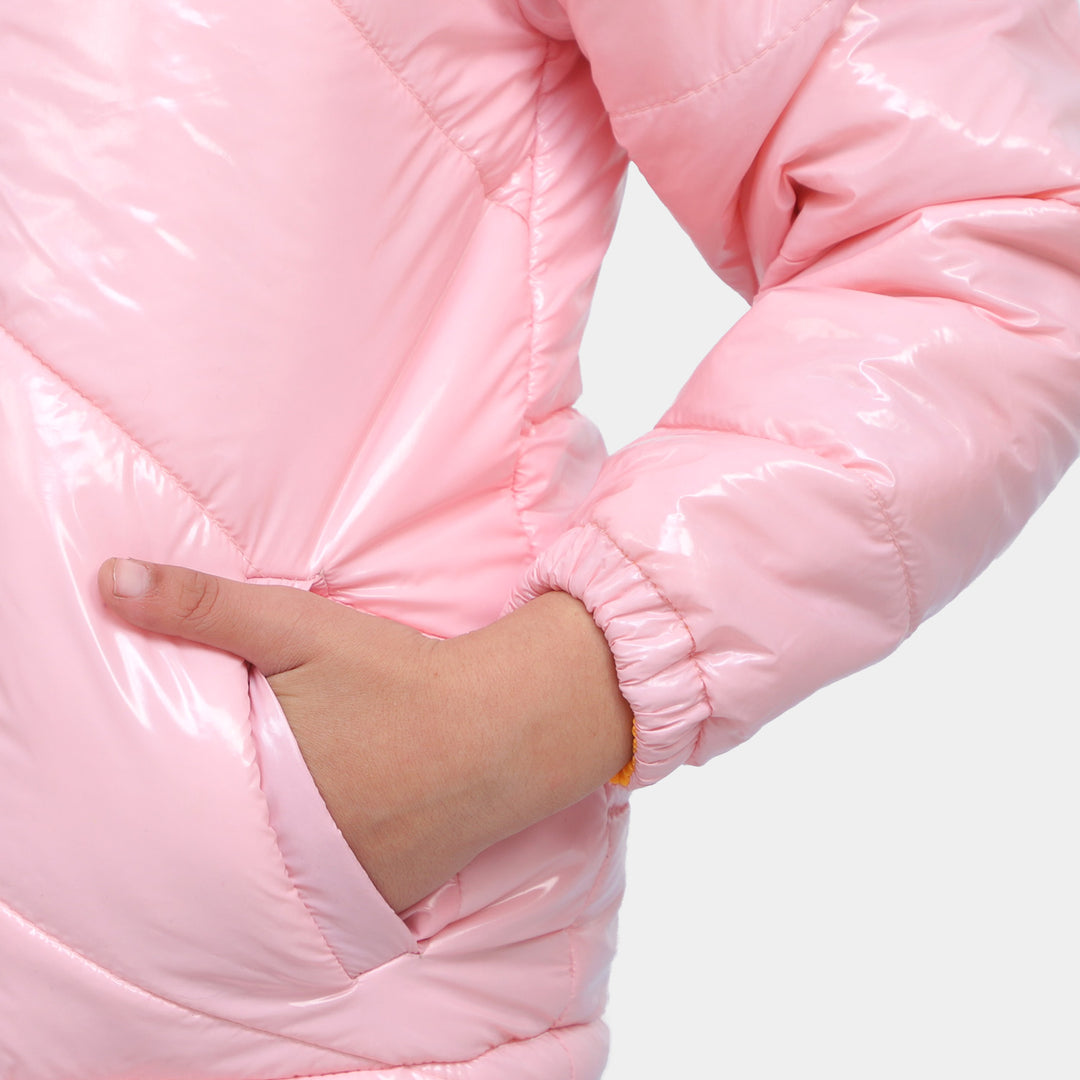 Girls Quilted Jacket Basic F/S - Light Pink