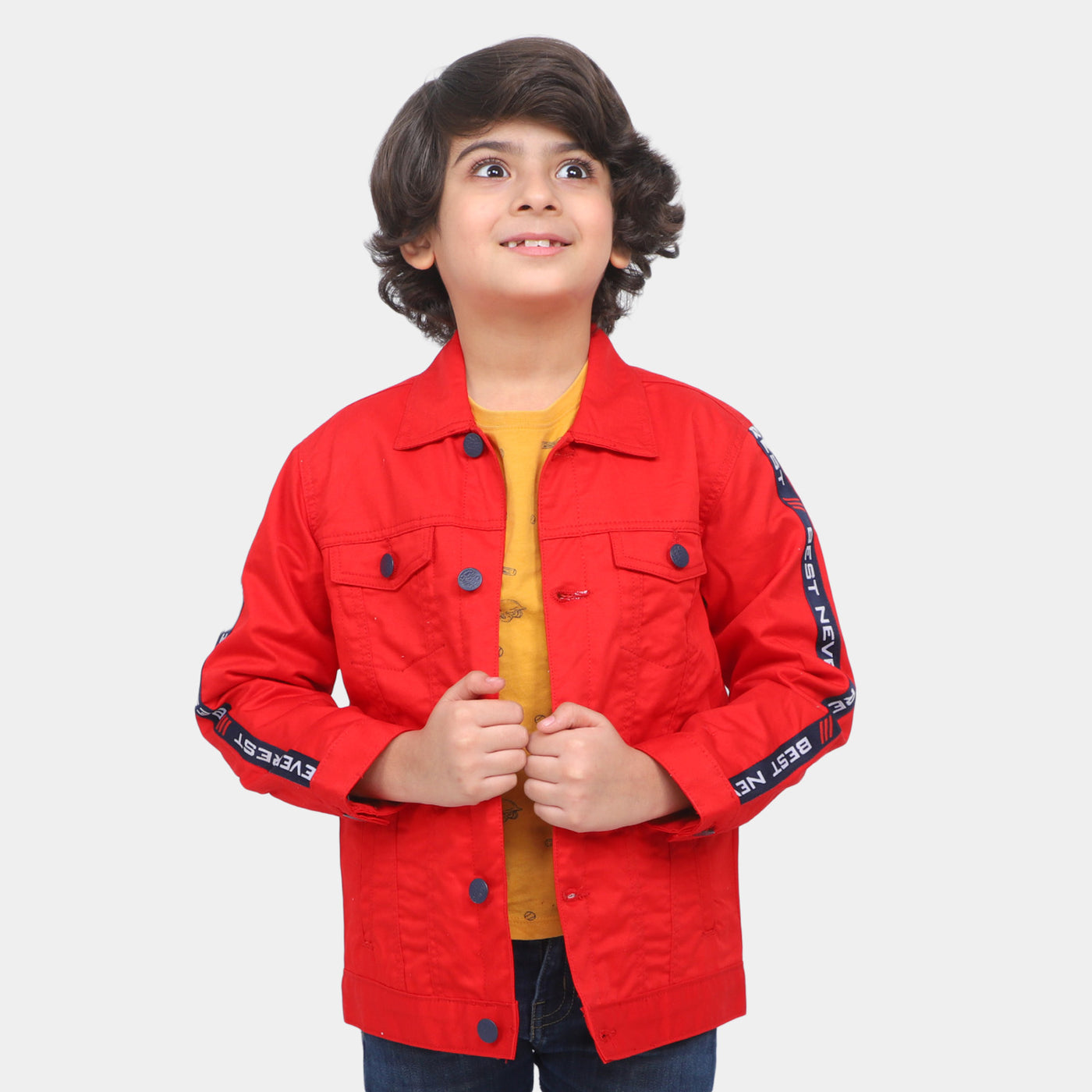 Boys Cotton Jacket Never Rest - Red