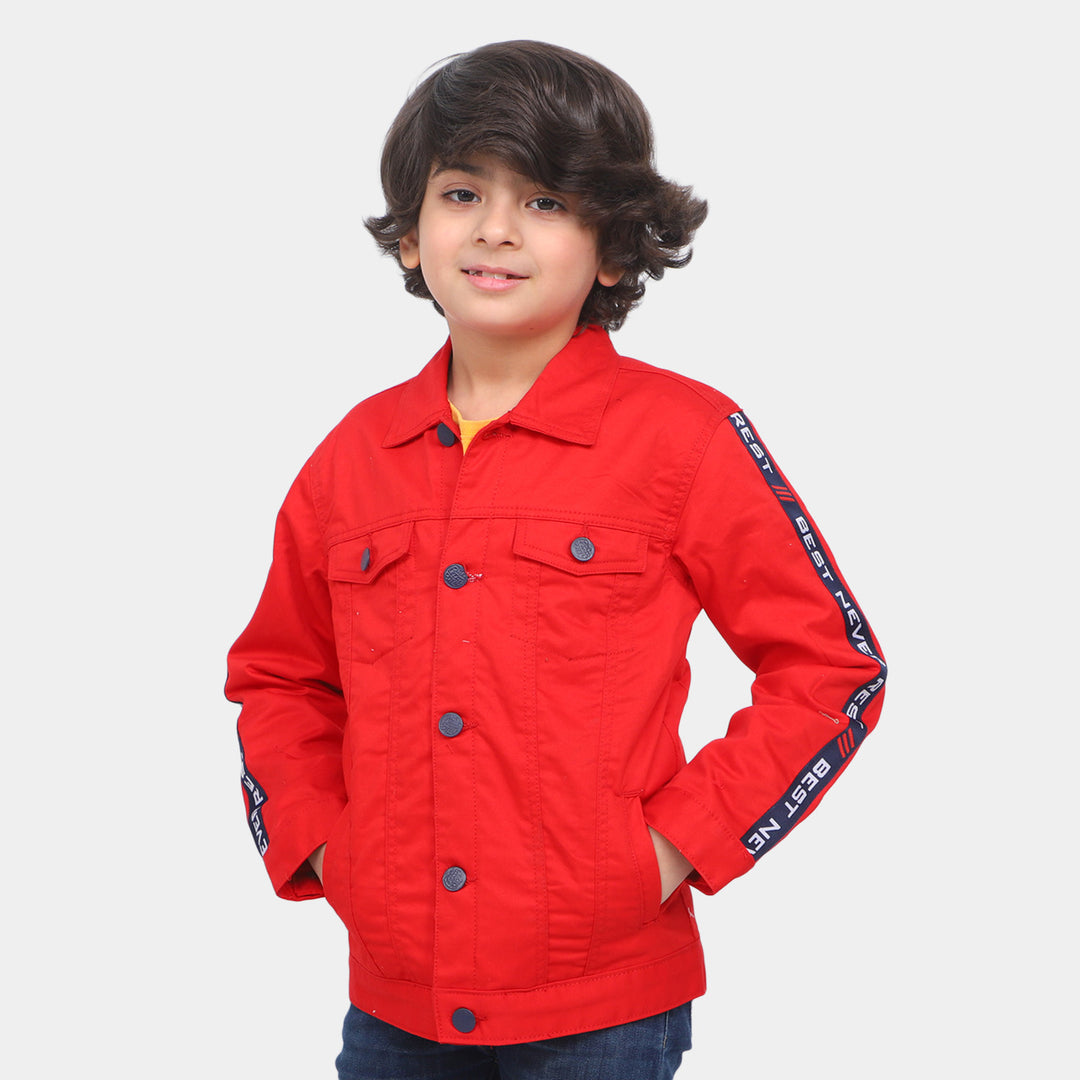 Boys Cotton Jacket Never Rest - Red