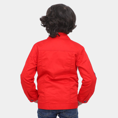 Boys Cotton Jacket Never Rest - Red