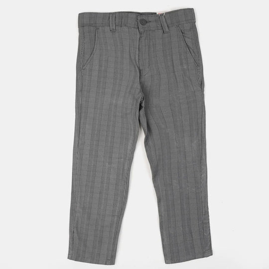 Boys Pant Check - GREY