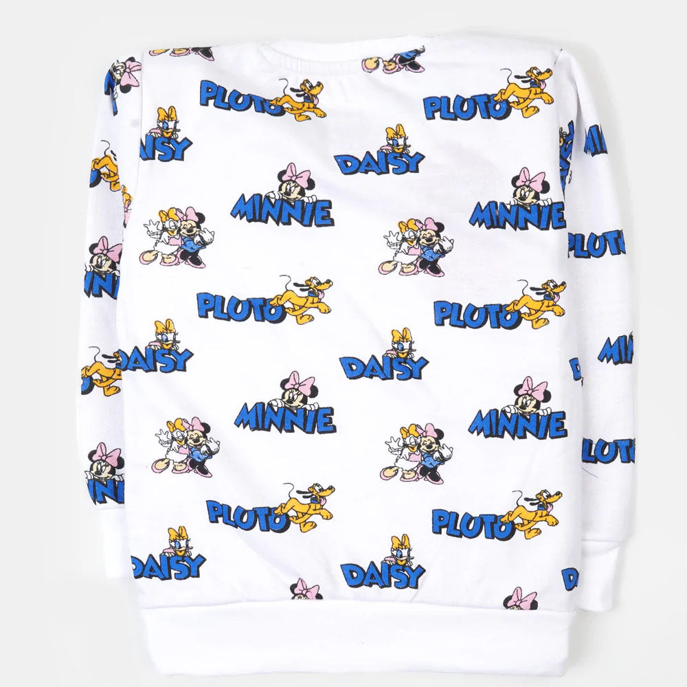 Girls Sweatshirt Pluto - White