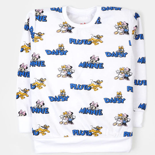 Girls Sweatshirt Pluto - White