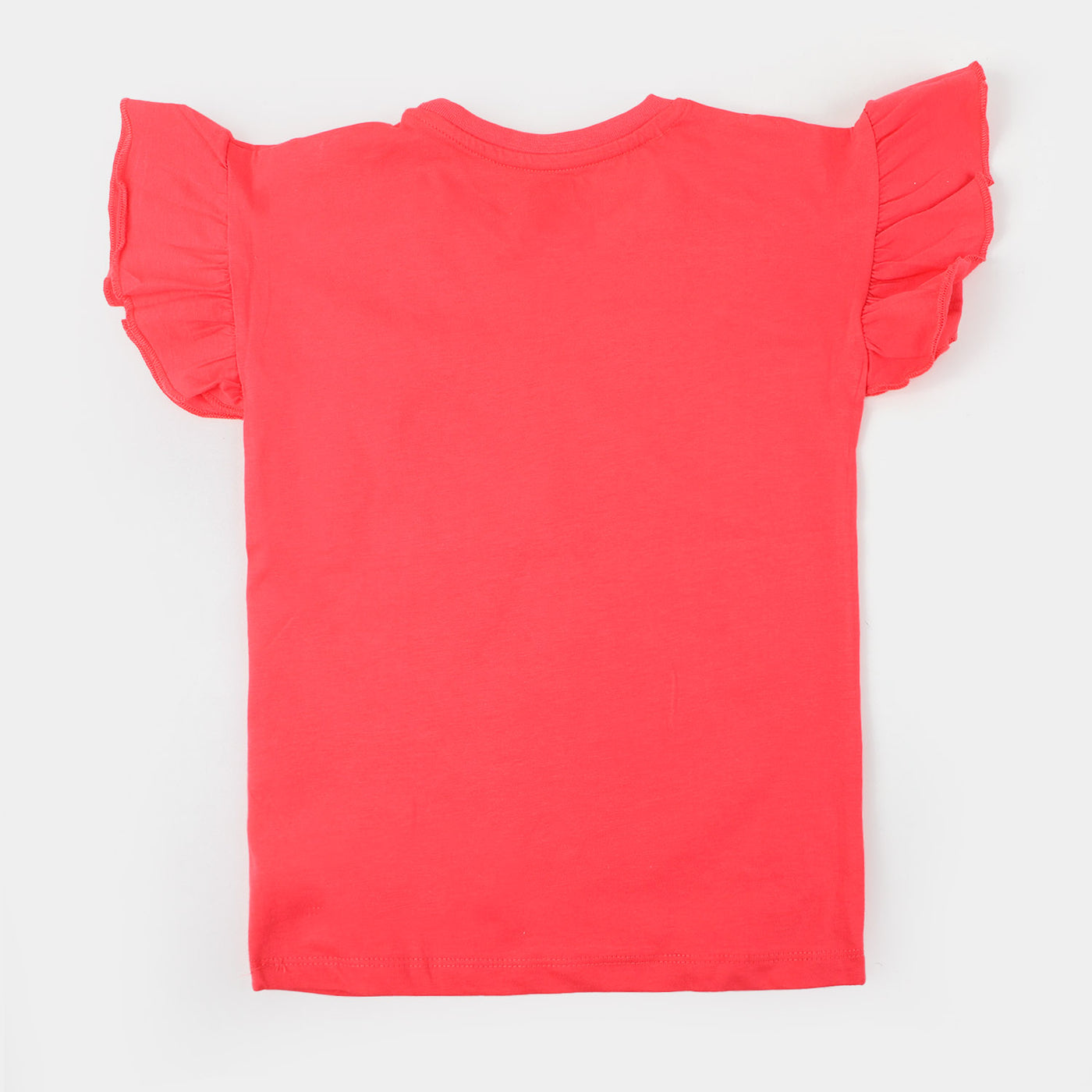 Girls Cotton T-Shirt Character - Hot Pink