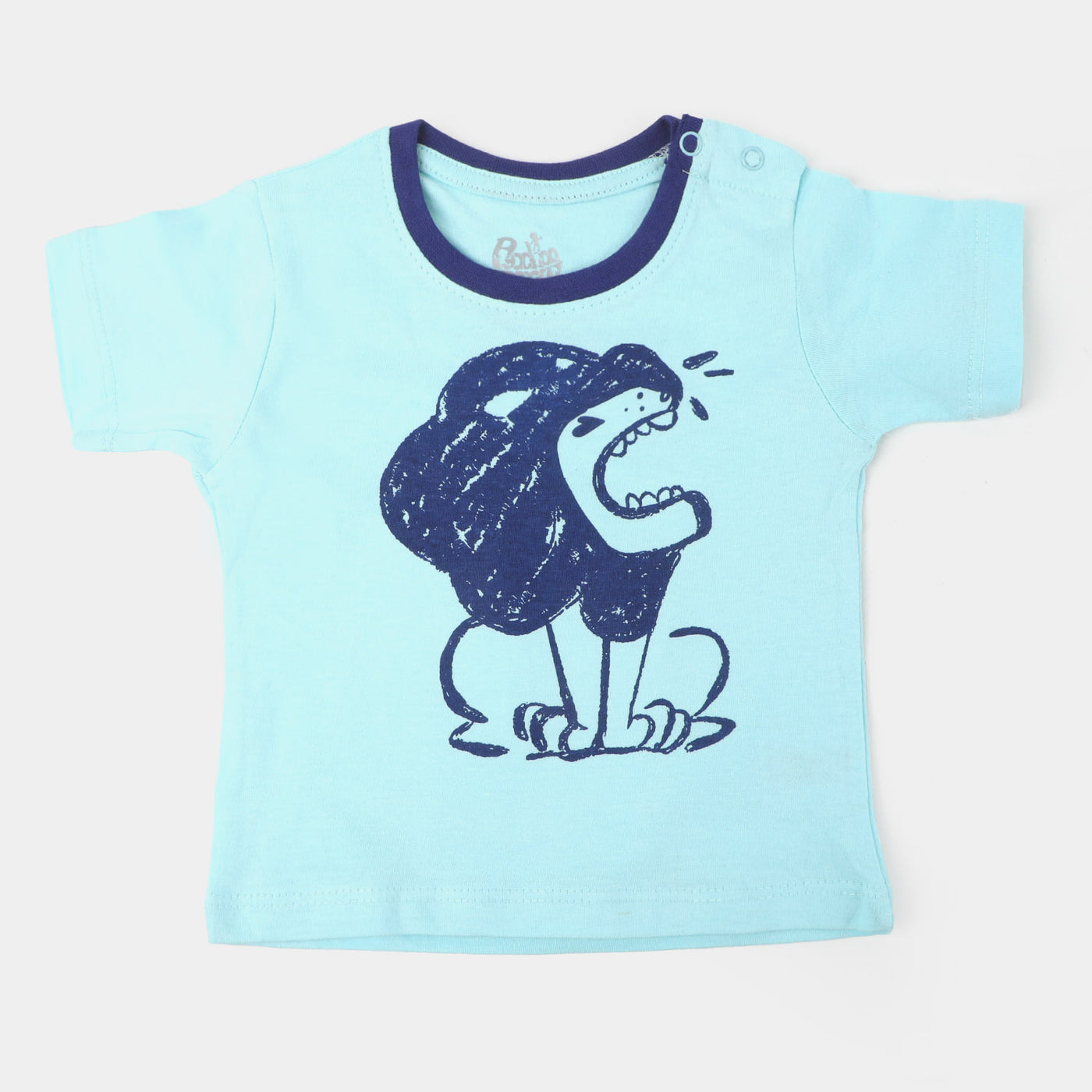 Infant Boys Cotton T-Shirt Lion - Sky Blue