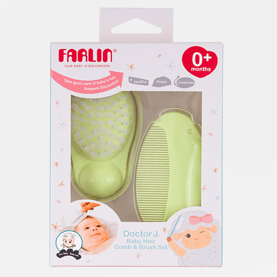 Farlin Baby Comb & Brush Set - Green