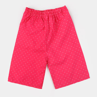Infant Girls Cotton 2Pcs Suit Doodles - Hot Pink