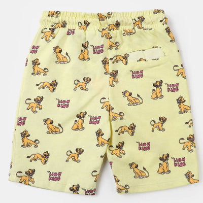 Boys Terry Short Lion King |Teder Yellow