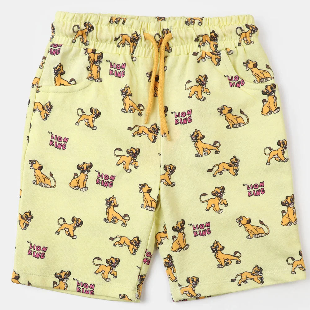 Boys Terry Short Lion King |Teder Yellow