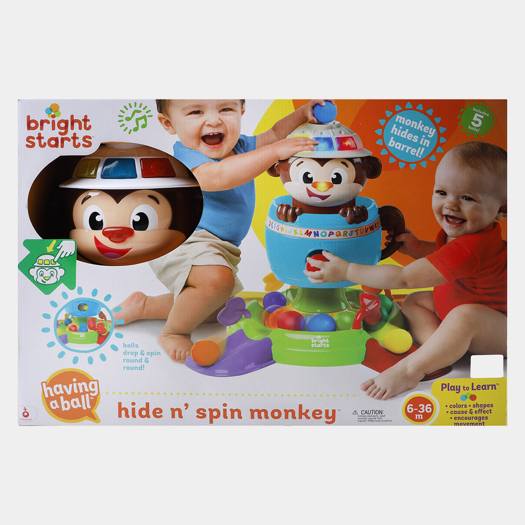 Music With Lightning Hide And Spin Monkey Toy