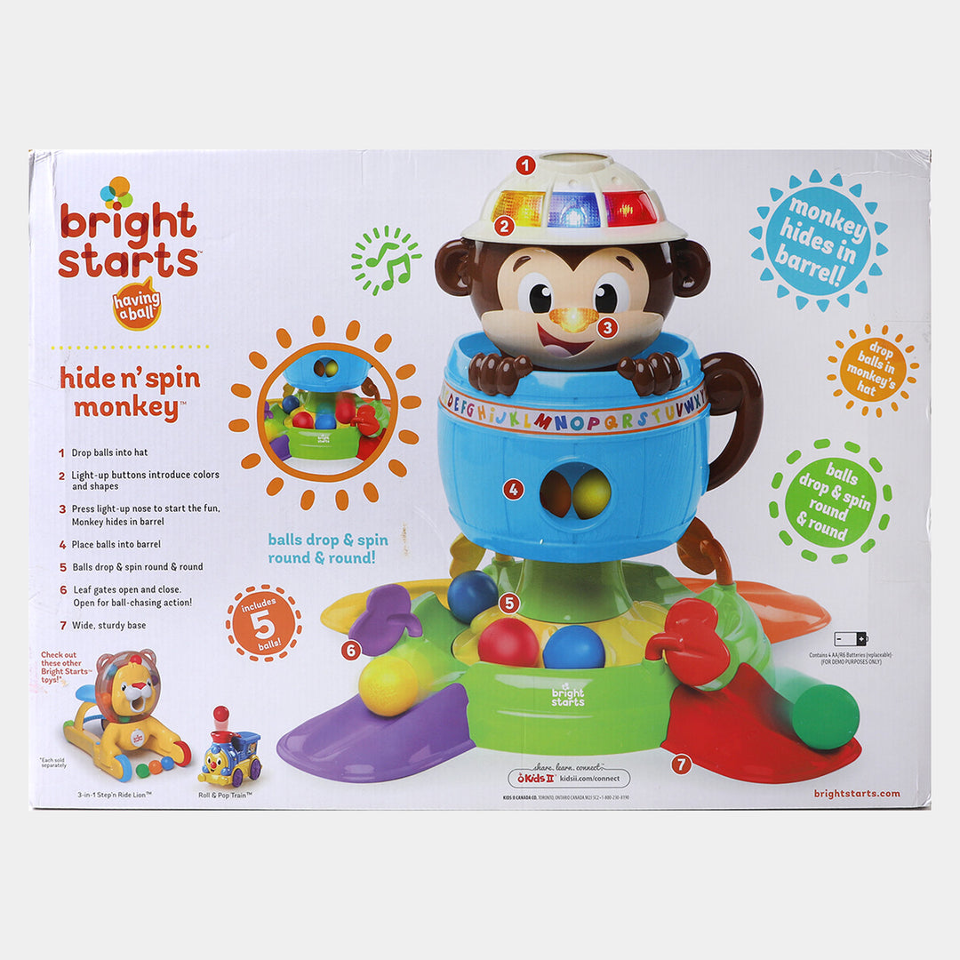 Music With Lightning Hide And Spin Monkey Toy