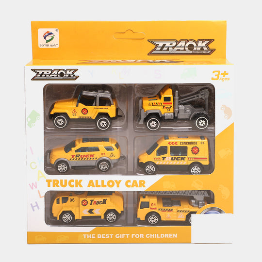 Metal Construction Vehicles Play Set Toy For Kids | 6PCs