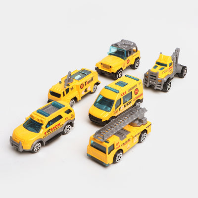 Metal Construction Vehicles Play Set Toy For Kids | 6PCs