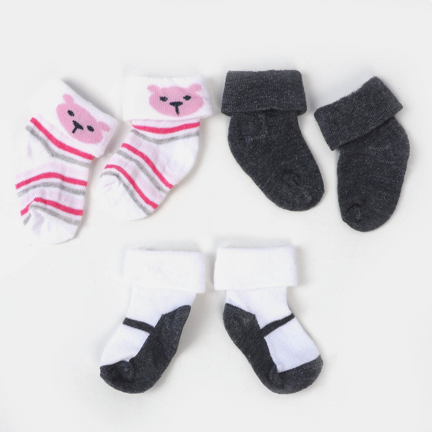 Infant Baby 3 Pair Socks | 0-12M