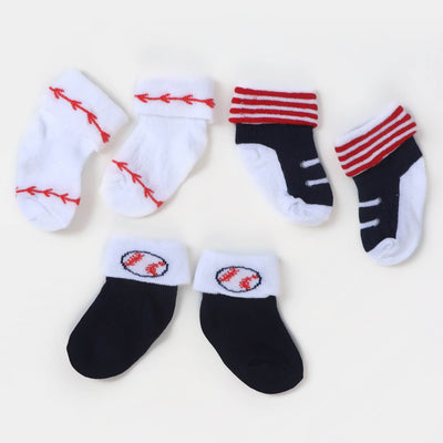 Infant Baby 3 Pair Socks | 0-12M