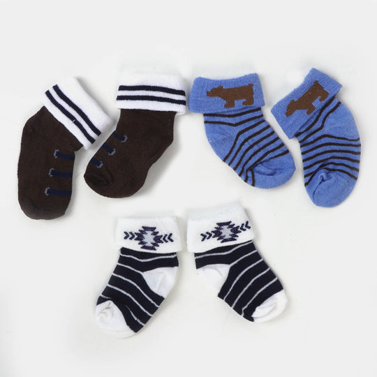 Infant Baby 3 Pair Socks | 0-12M