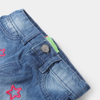 Infant Girls Denim Skirt Reverse Star - Mid Blue